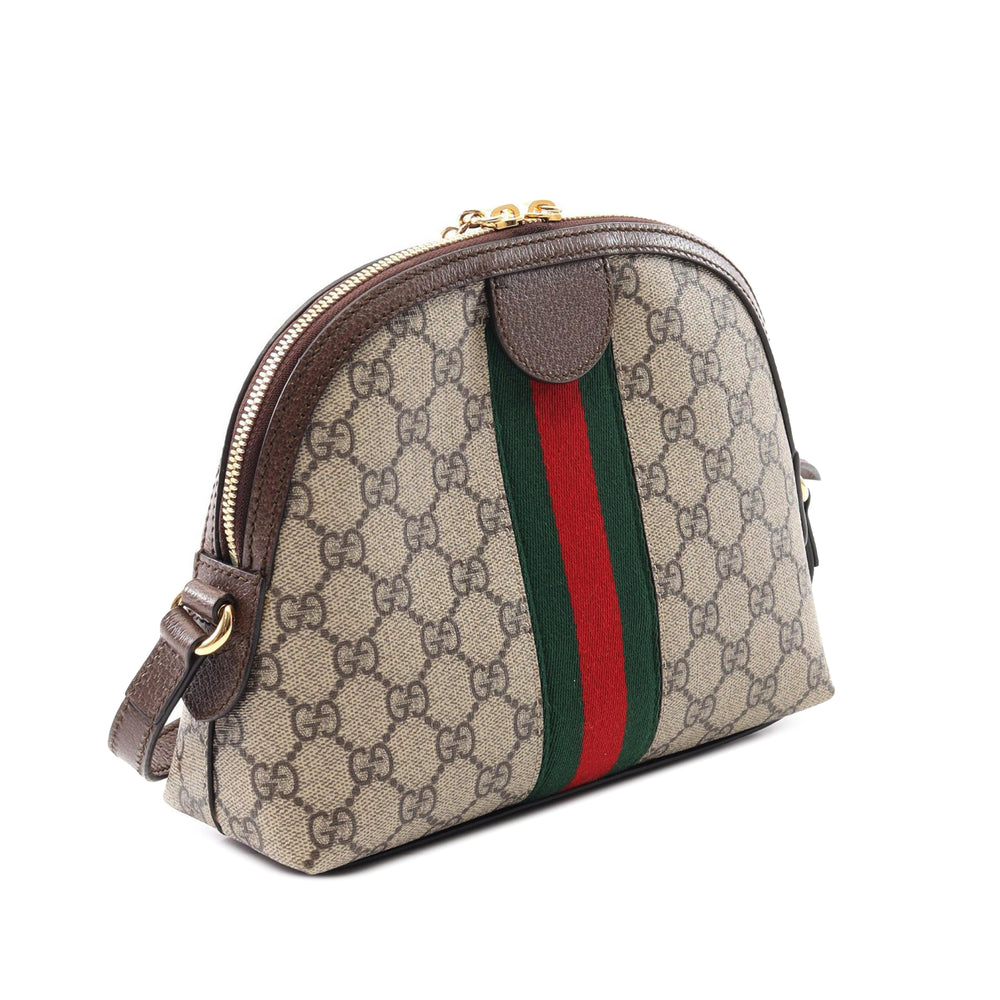 Small GG Supreme Ophidia Dome Crossbody Brown - Gaby Paris