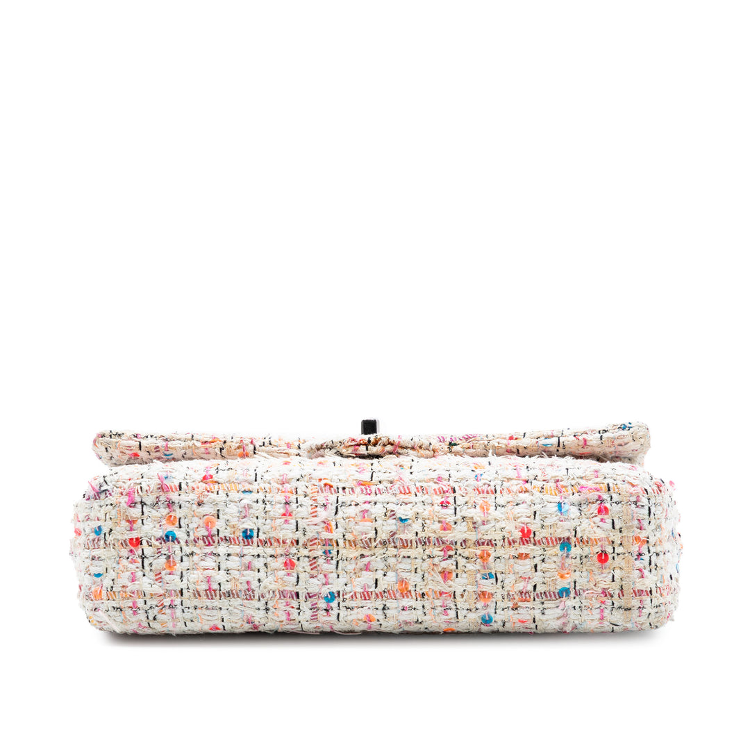 Chanel Medium Classic Tweed Sequinss Double rabat