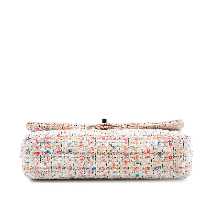 Chanel Medium Classic Tweed Sequinss Double rabat