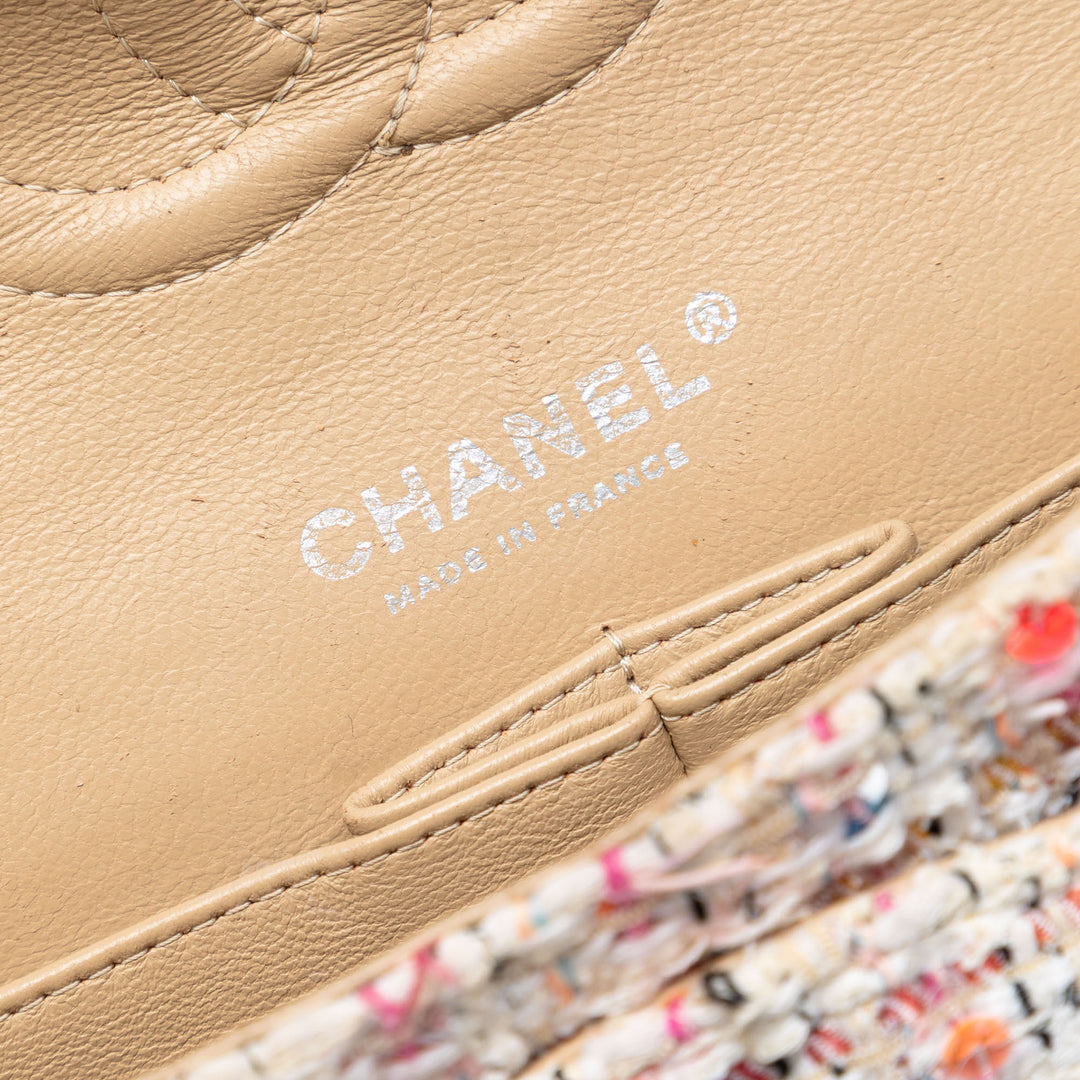 Chanel Medium Classic Tweed Sequinss Double rabat