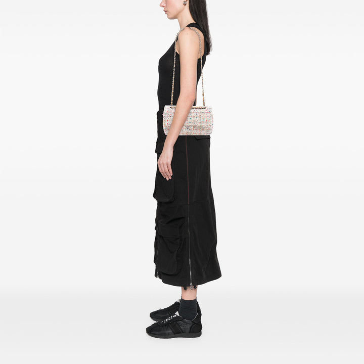 Chanel Medium Classic Tweed Sequinss Double rabat