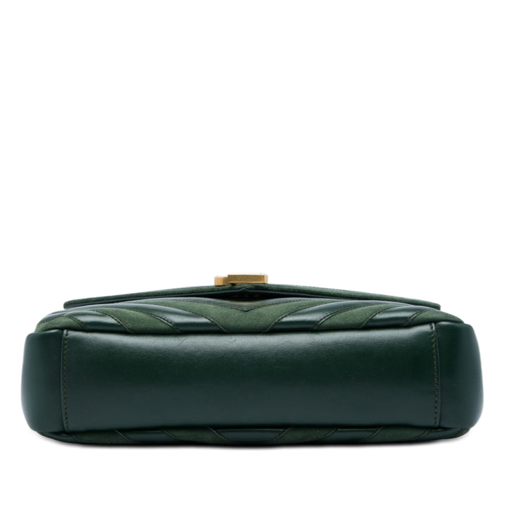 Saint Laurent Chevron et College Sac Moyen Cuir de veau