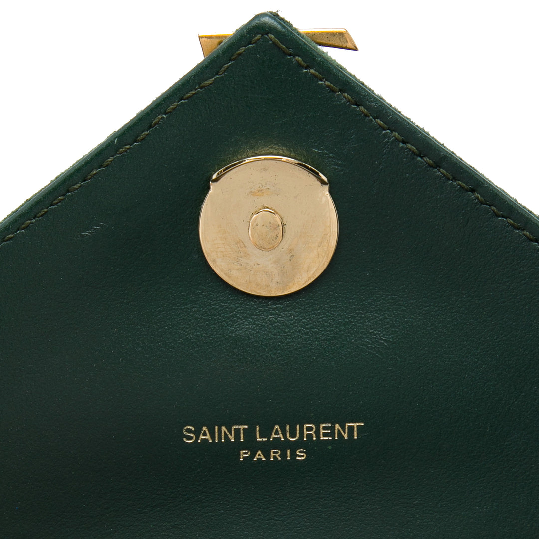 Saint Laurent Chevron et College Sac Moyen Cuir de veau