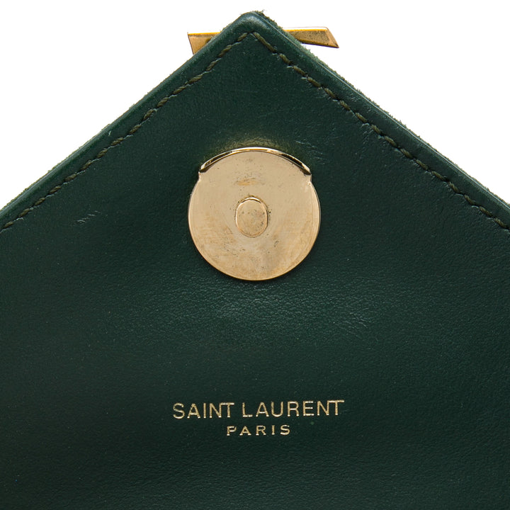 Saint Laurent Chevron et College Sac Moyen Cuir de veau