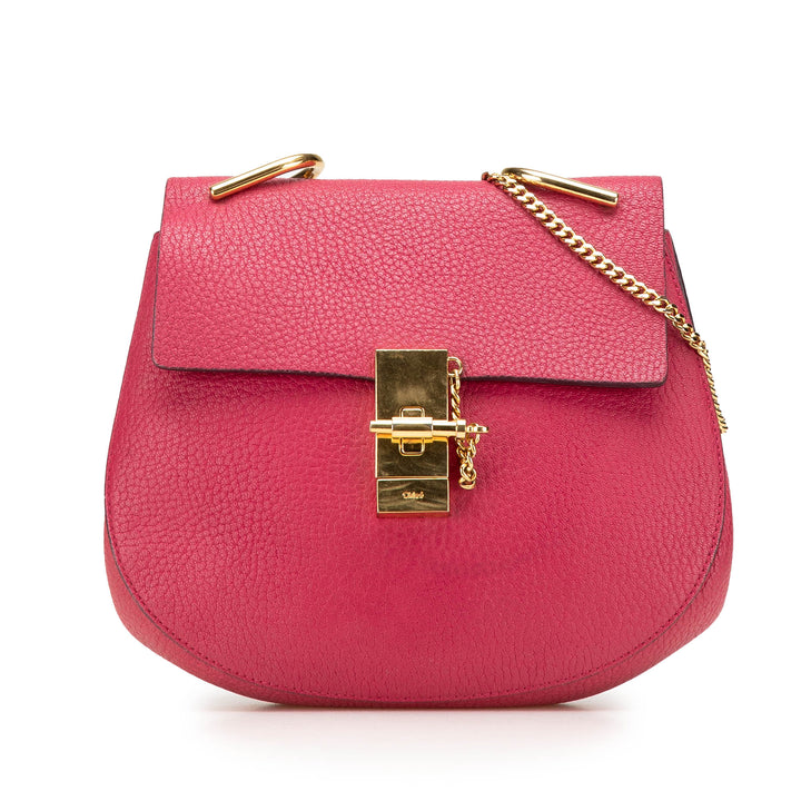Small Leather Drew Crossbody Pink - Gaby Paris