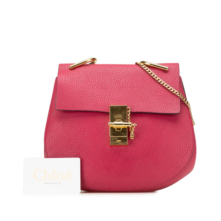 Small Leather Drew Crossbody Pink - Gaby Paris