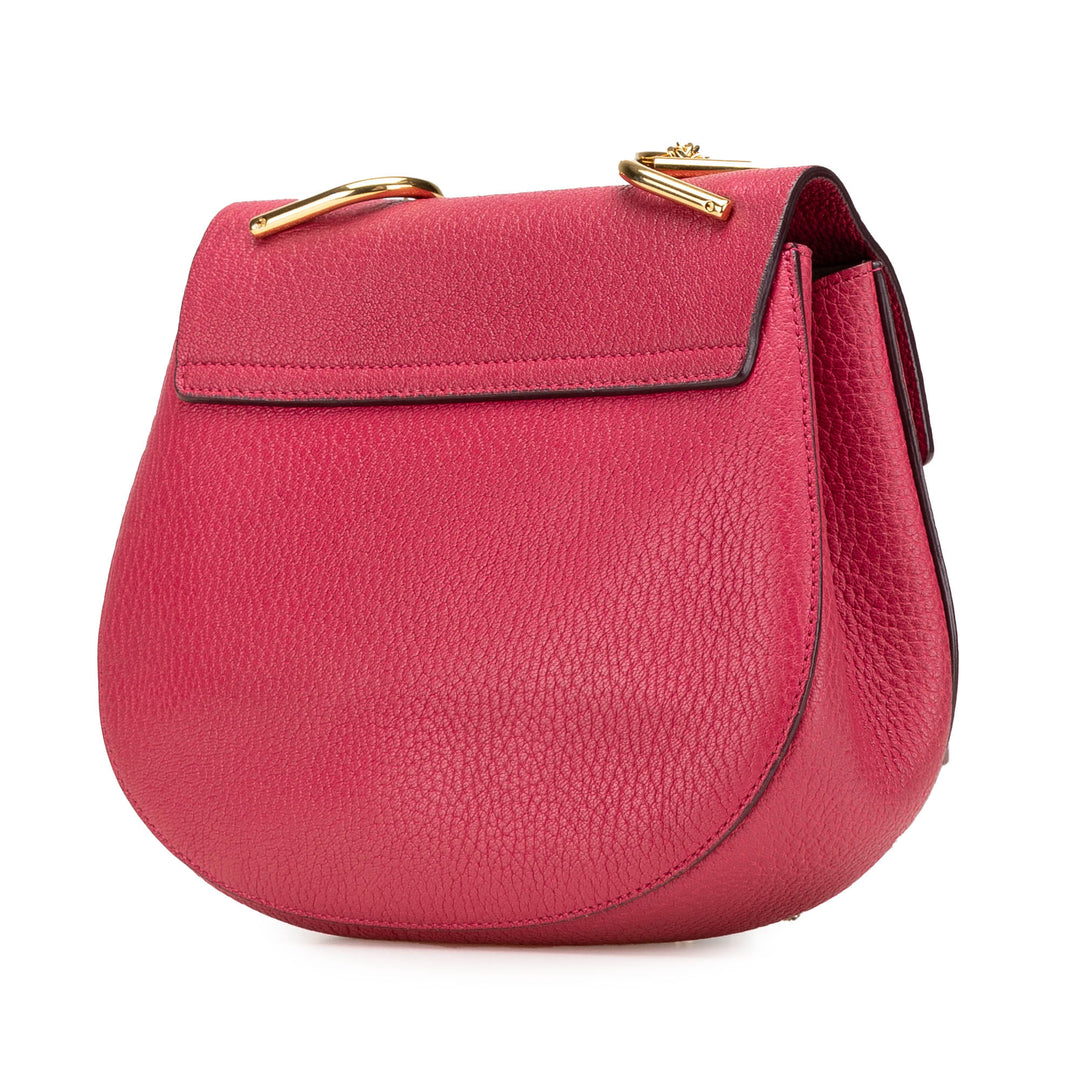 Small Leather Drew Crossbody Pink - Gaby Paris