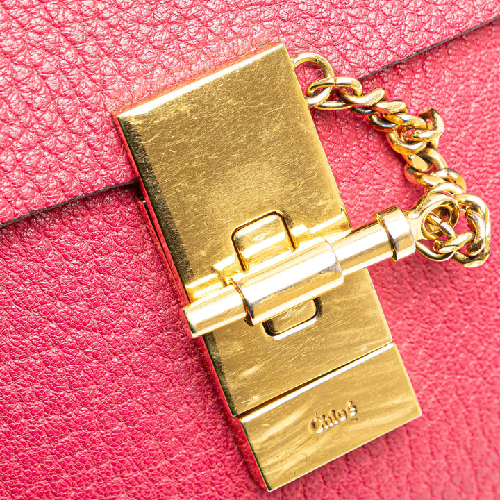 Small Leather Drew Crossbody Pink - Gaby Paris