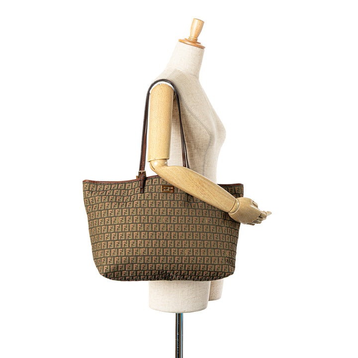 Large Zucchino Canvas Tote Brown - Gaby Paris