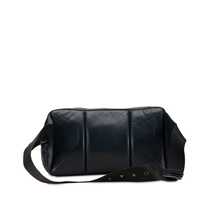 Intrecciato Belt Bag Blue - Gaby Paris