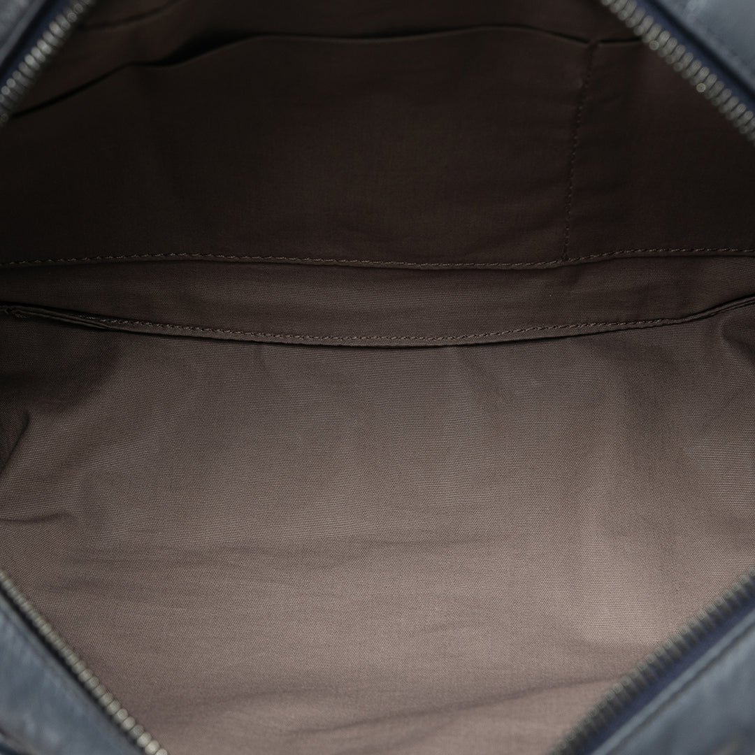 Intrecciato Belt Bag Blue - Gaby Paris