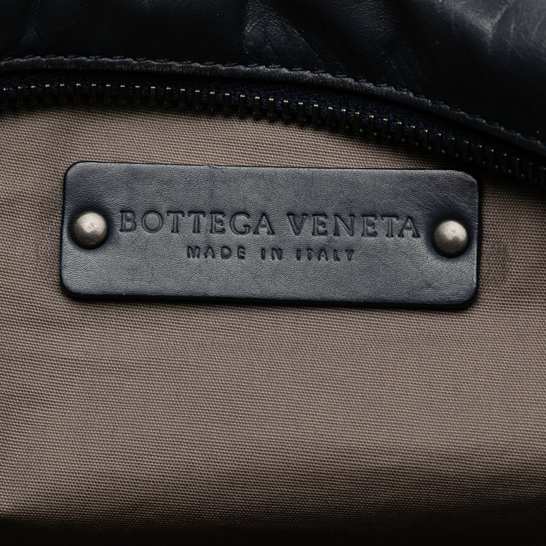 Intrecciato Belt Bag Blue - Gaby Paris