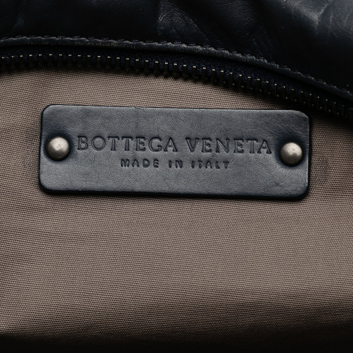 Intrecciato Belt Bag Blue - Gaby Paris