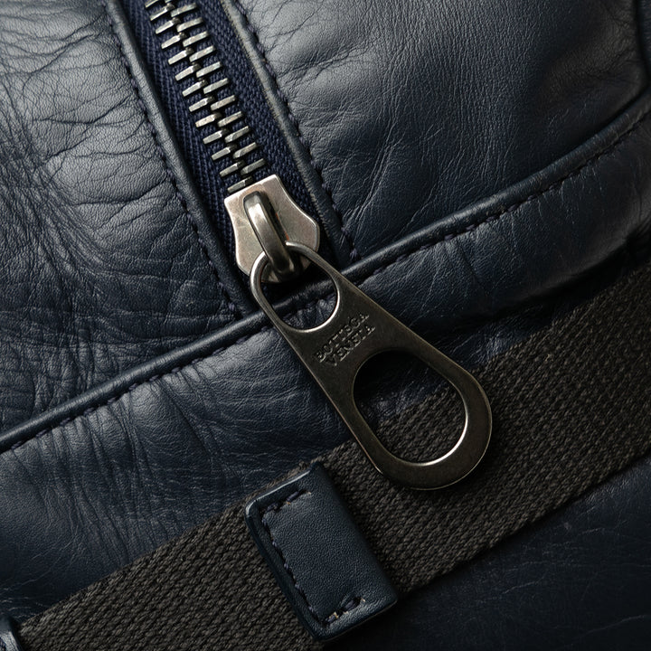 Intrecciato Belt Bag Blue - Gaby Paris