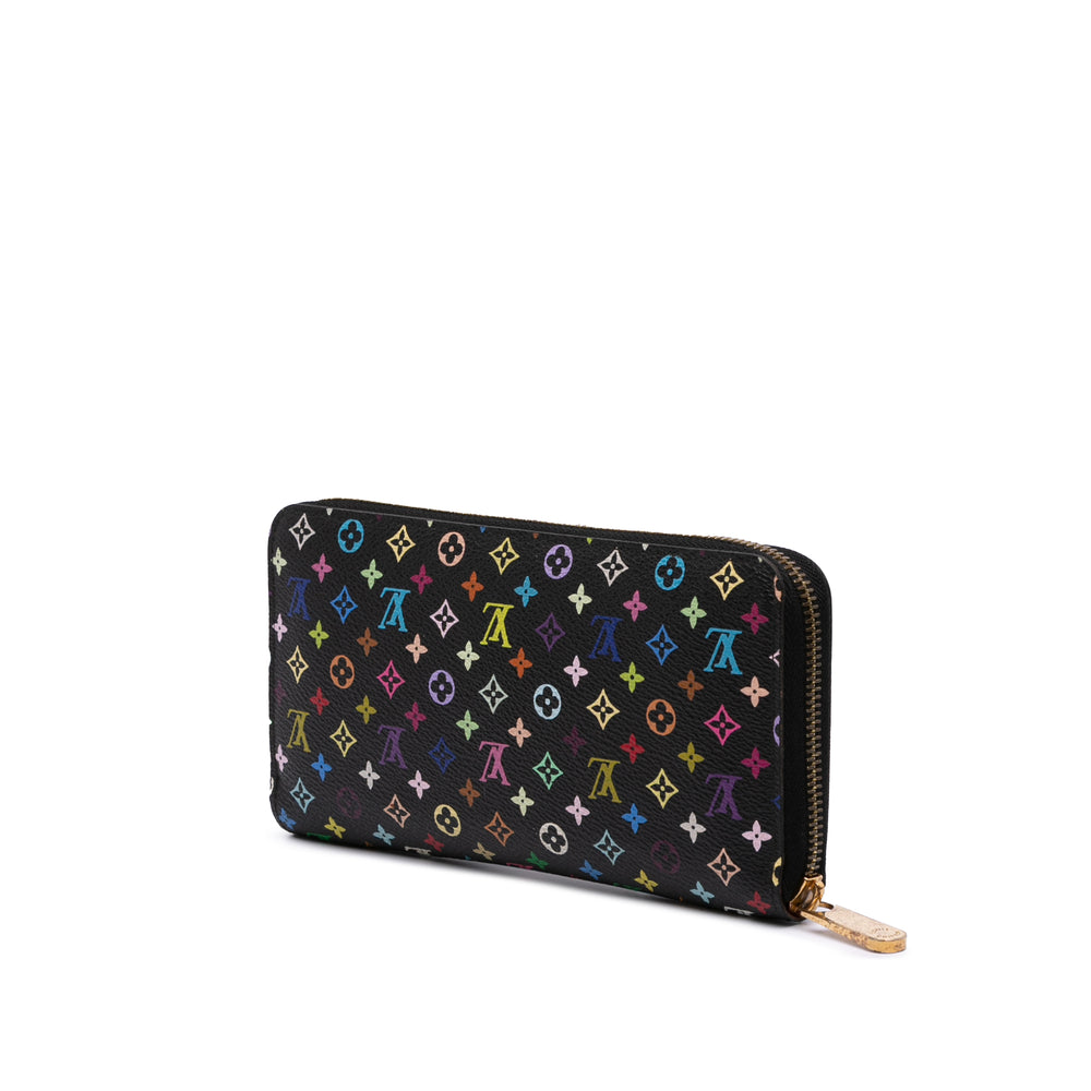 Monogram Multicolore Zippy Wallet Black - Gaby Paris