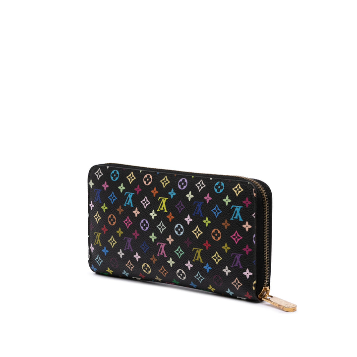 Monogram Multicolore Zippy Wallet Black - Gaby Paris