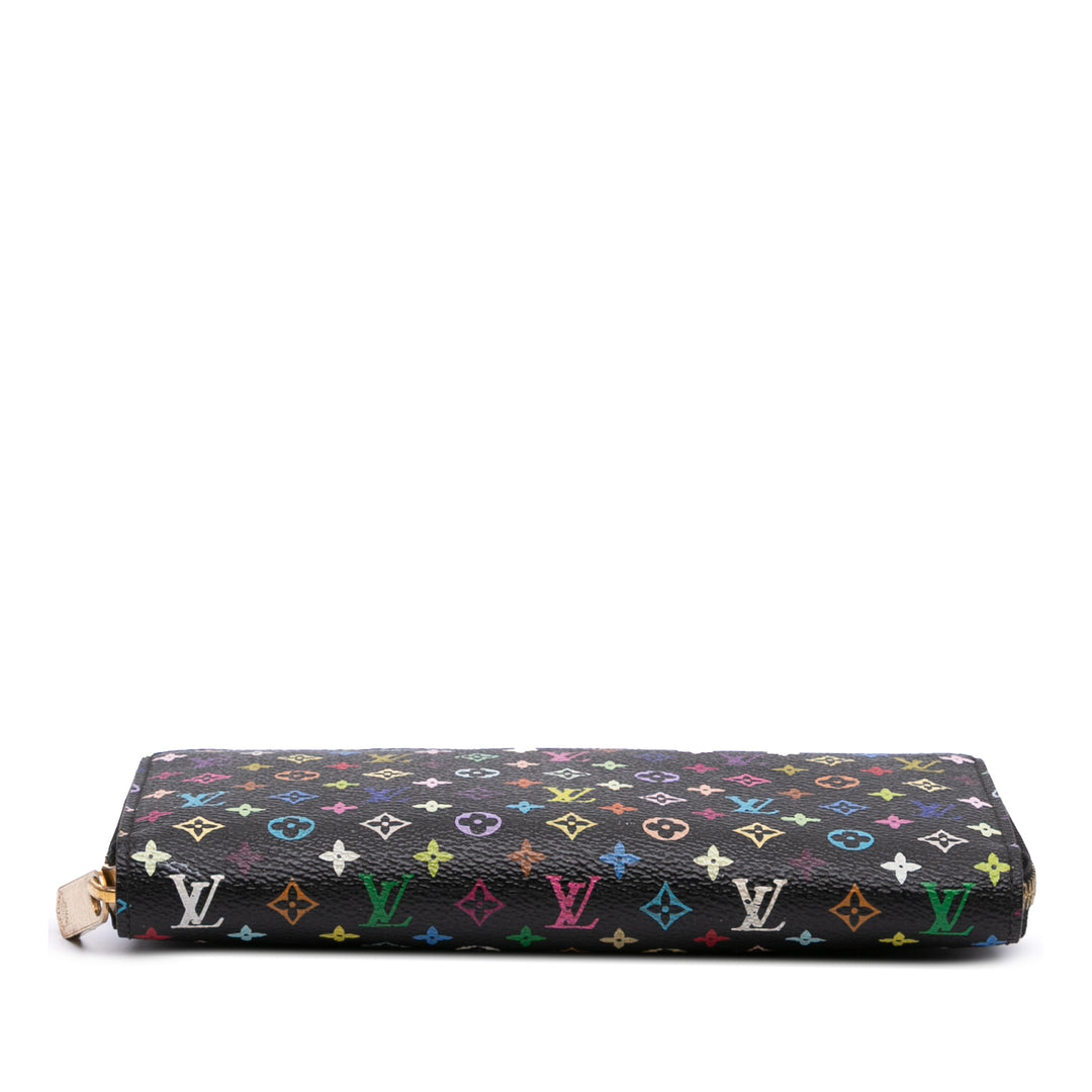 Monogram Multicolore Zippy Wallet Black - Gaby Paris