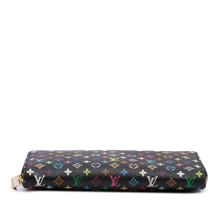 Monogram Multicolore Zippy Wallet Black - Gaby Paris
