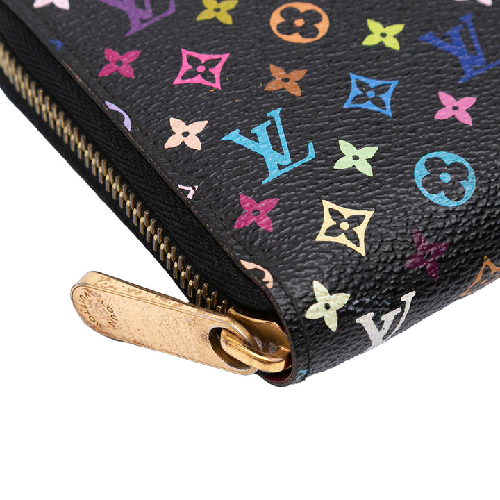Monogram Multicolore Zippy Wallet Black - Gaby Paris