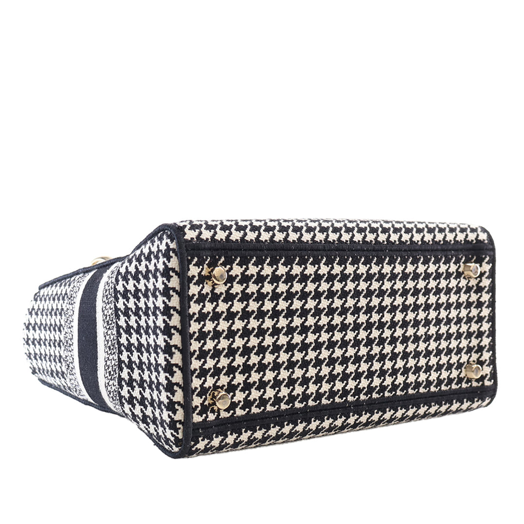 brodé Houndstooth Lady D-Lite Moyen Noir