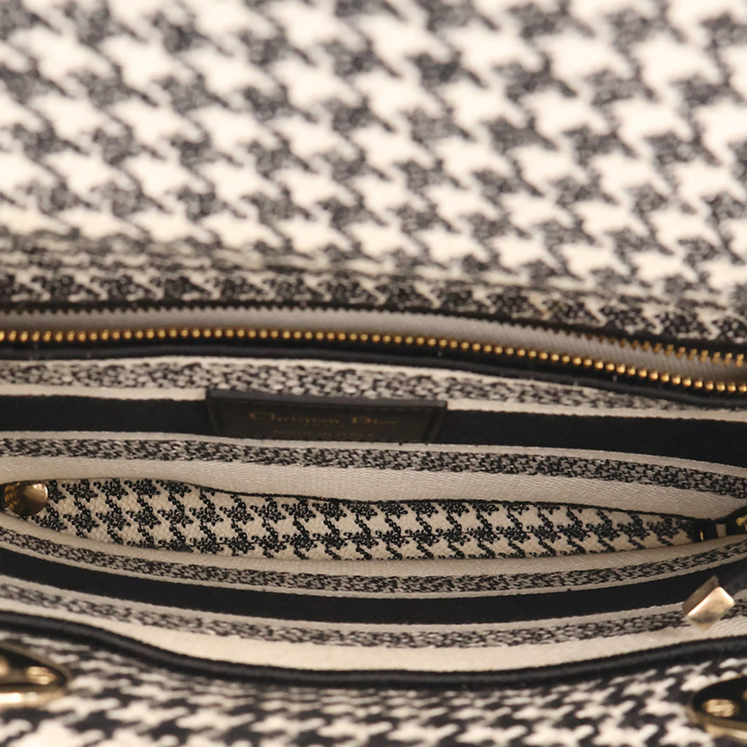 brodé Houndstooth Lady D-Lite Moyen Noir