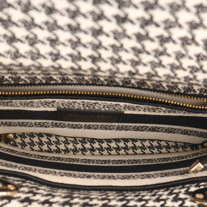 brodé Houndstooth Lady D-Lite Moyen Noir