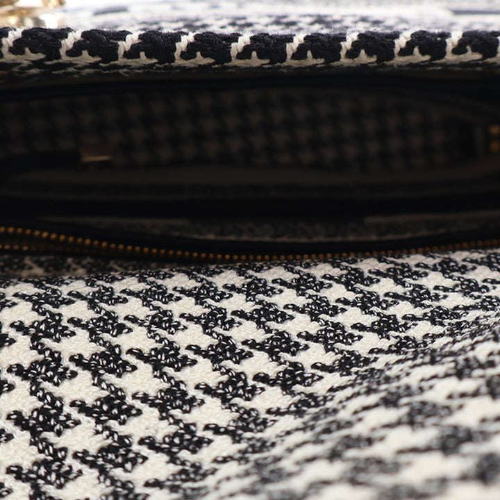 brodé Houndstooth Lady D-Lite Moyen Noir