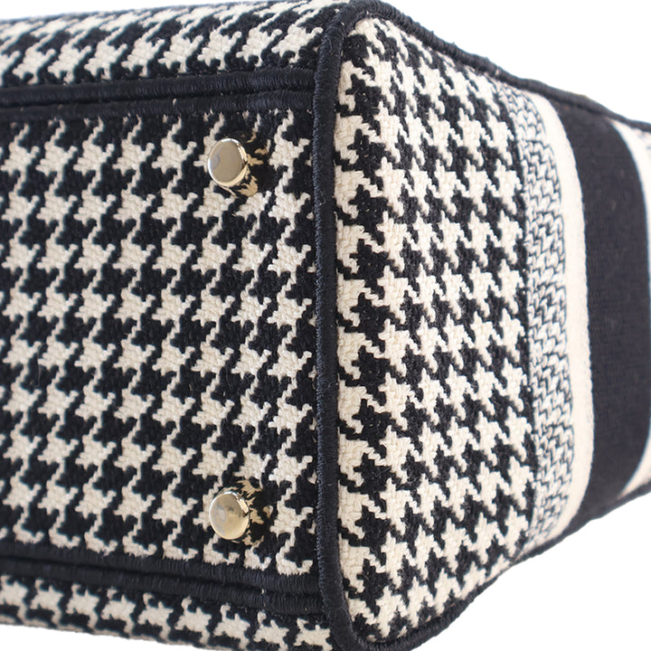 brodé Houndstooth Lady D-Lite Moyen Noir
