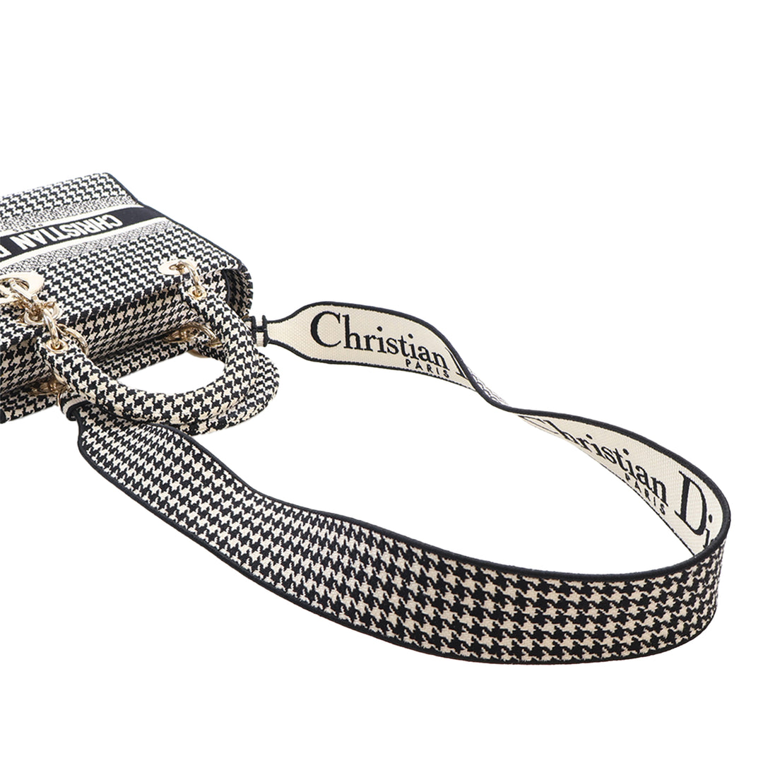 brodé Houndstooth Lady D-Lite Moyen Noir
