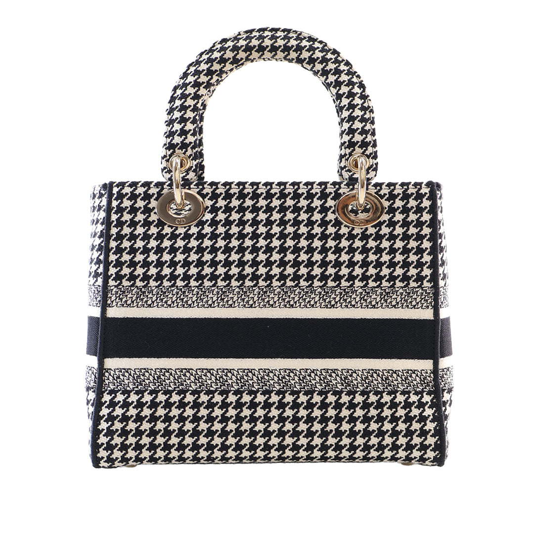 brodé Houndstooth Lady D-Lite Moyen Noir