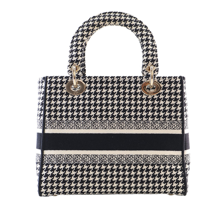 brodé Houndstooth Lady D-Lite Moyen Noir