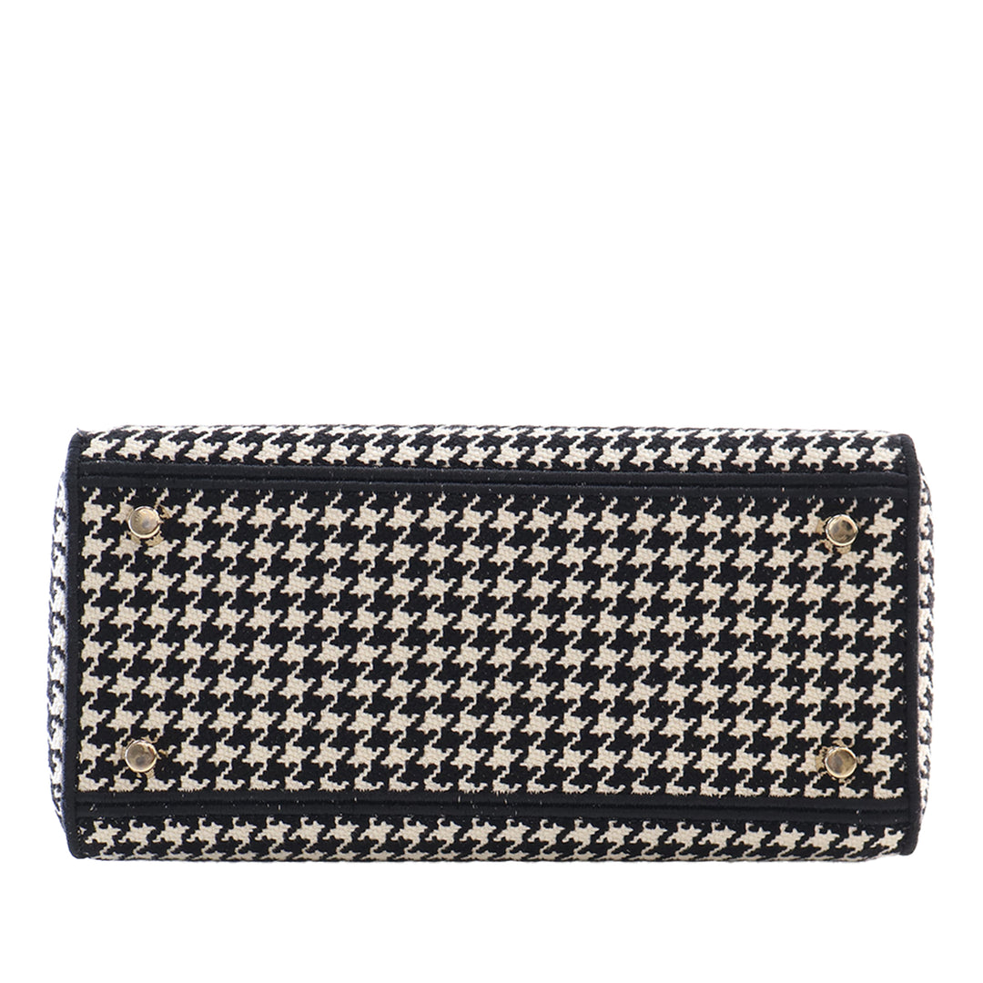 brodé Houndstooth Lady D-Lite Moyen Noir