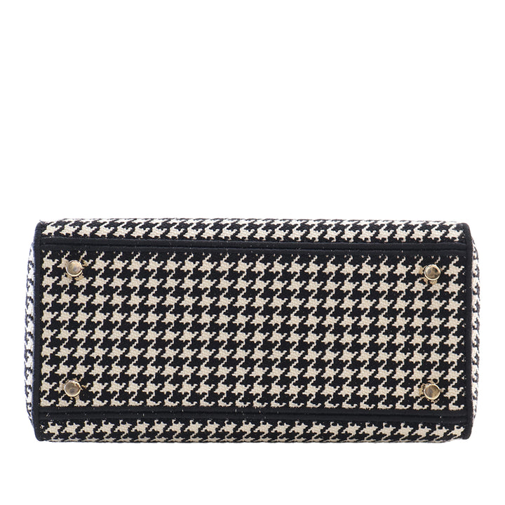 brodé Houndstooth Lady D-Lite Moyen Noir