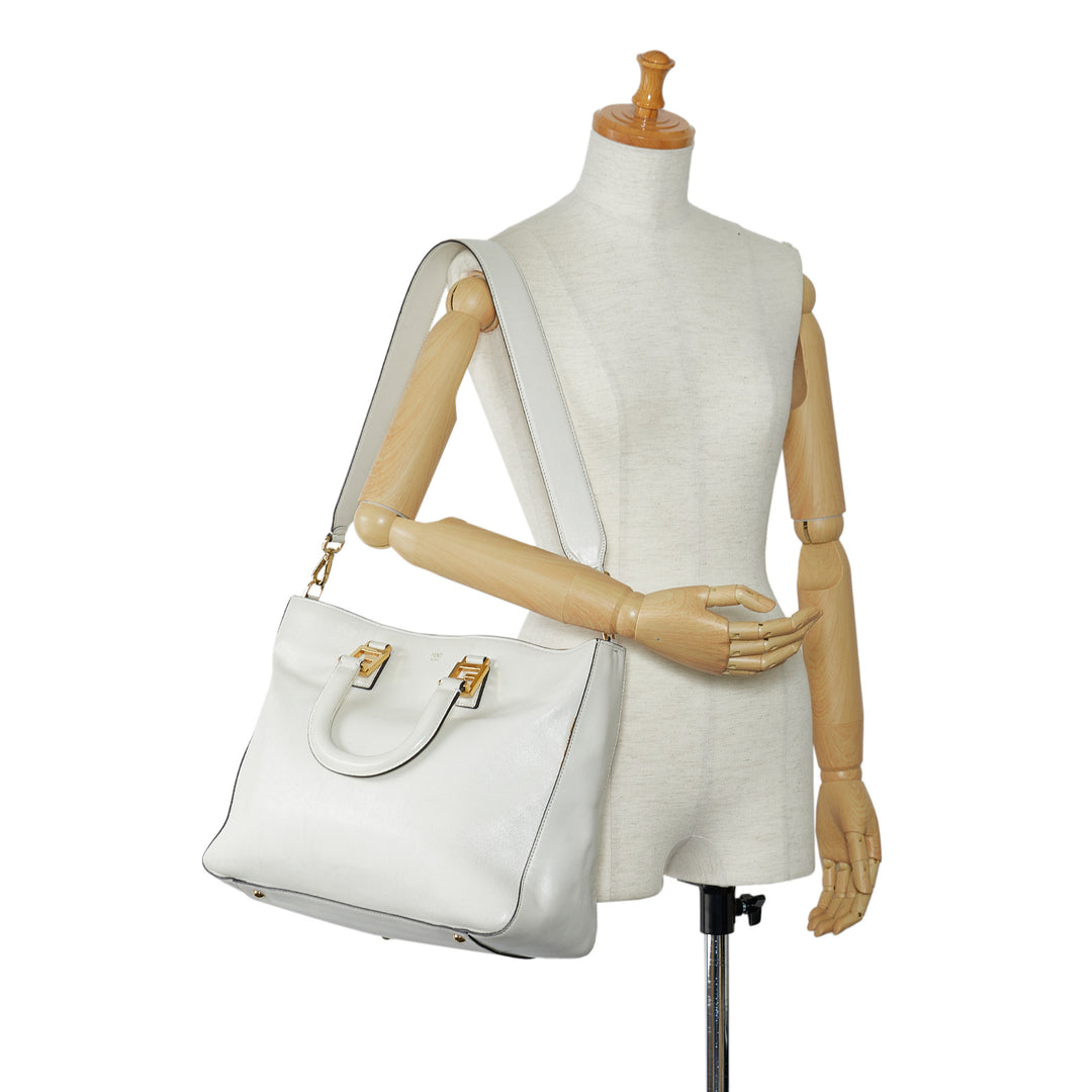 Medium Glacier FF Tote White - Gaby Paris