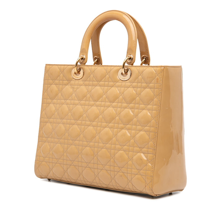 Dior Lady Dior Cannage Grand Marron – vue 2 – GABY PARIS
