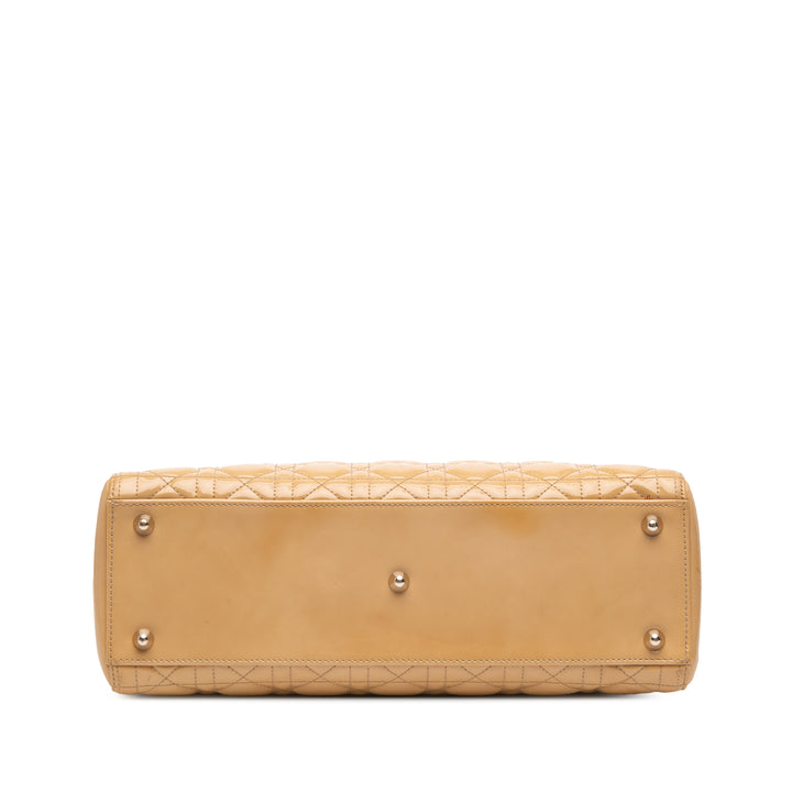 Dior Lady Dior Cannage Grand Marron – vue 3 – GABY PARIS