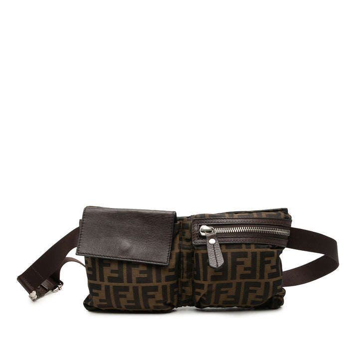 Fendi Zucca Toile Double Pocket Sac ceinture