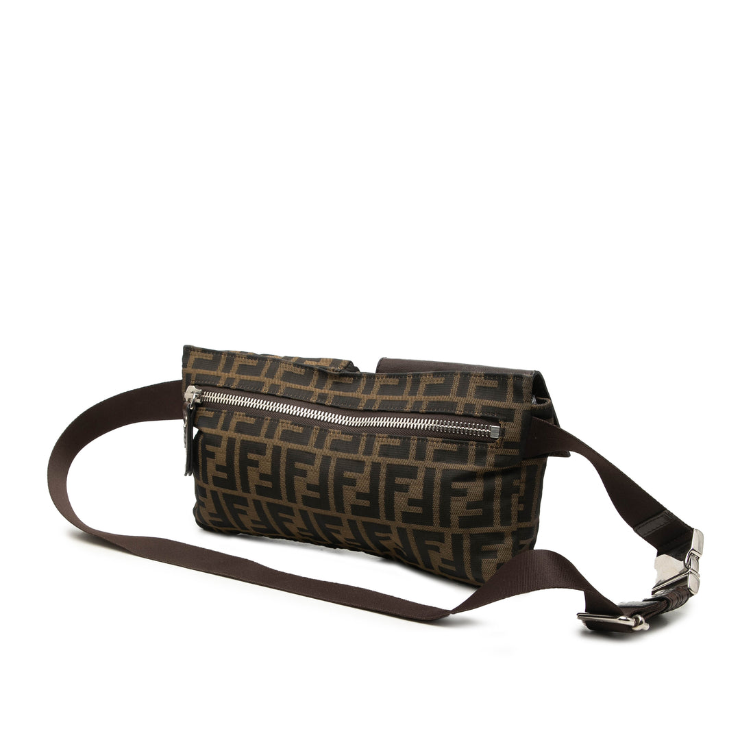 Fendi Zucca Toile Double Pocket Sac ceinture