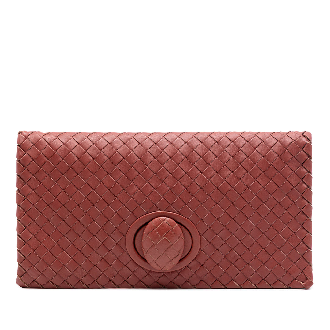 Bottega Veneta Intrecciato Turn Lock Pochette Cuir nappa