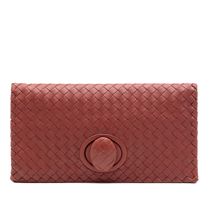 Bottega Veneta Intrecciato Turn Lock Pochette Cuir nappa
