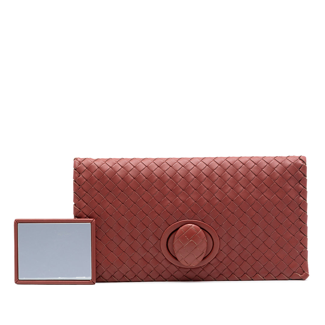 Bottega Veneta Intrecciato Turn Lock Pochette Cuir nappa