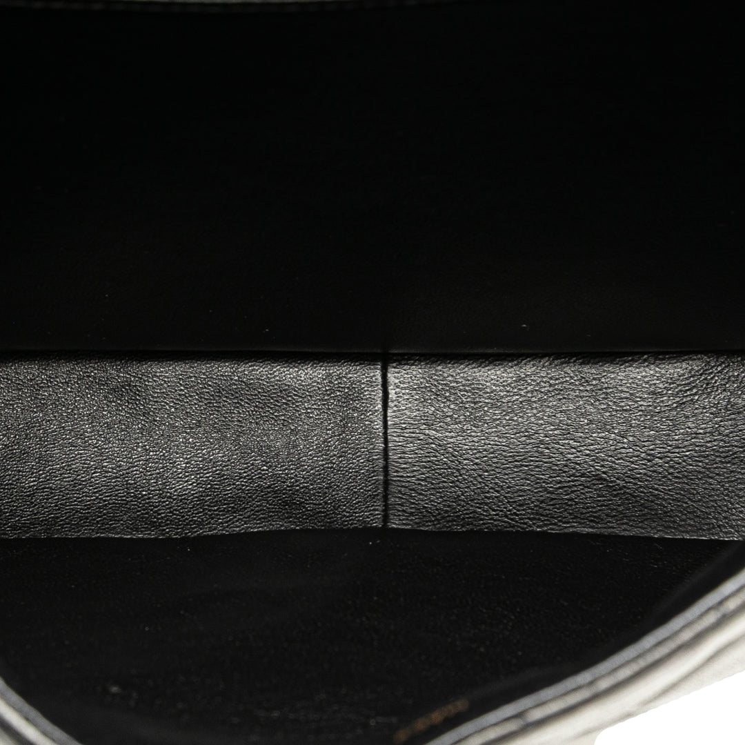 Jumbo Lambskin Double Sided Flap Black - Gaby Paris