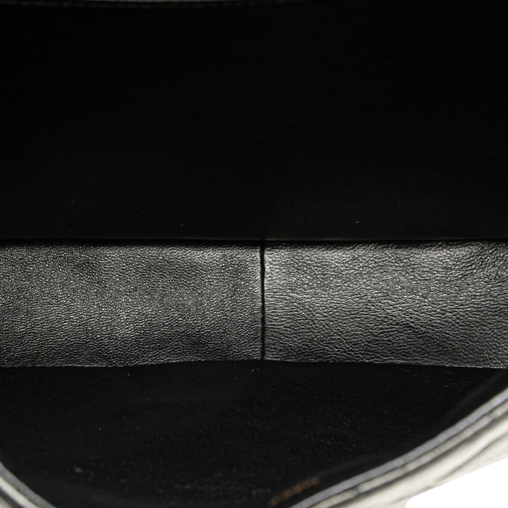 Jumbo Lambskin Double Sided Flap Black - Gaby Paris