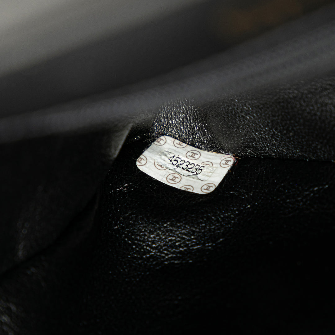 Jumbo Lambskin Double Sided Flap Black - Gaby Paris