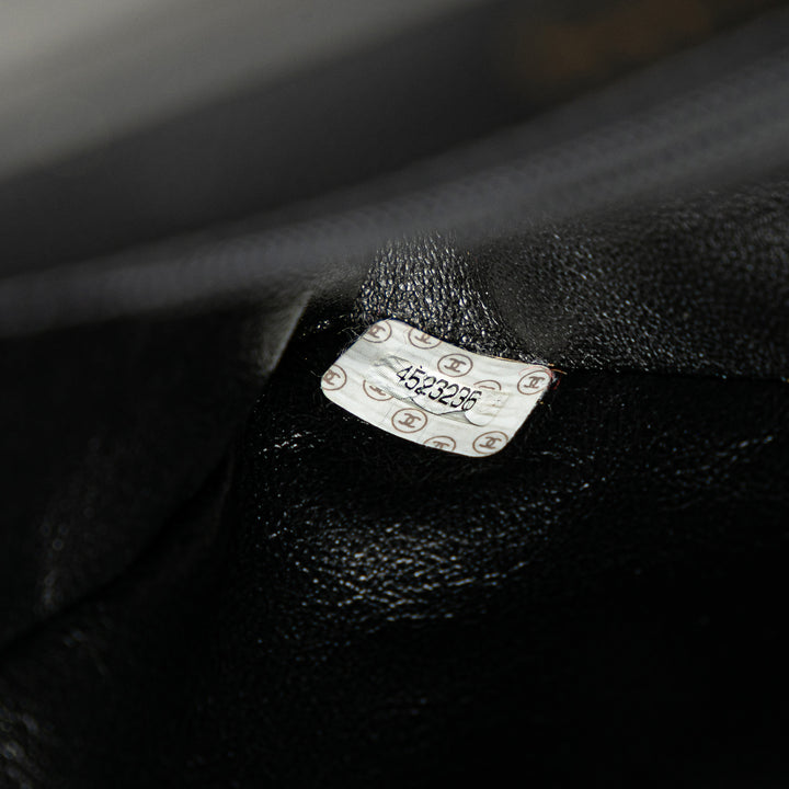 Jumbo Lambskin Double Sided Flap Black - Gaby Paris