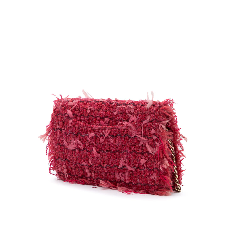 CC Tweed Wallet On Chain Pink - Gaby Paris