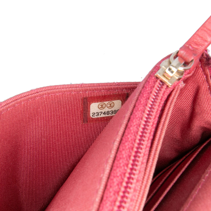 CC Tweed Wallet On Chain Pink - Gaby Paris