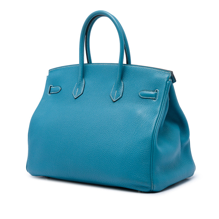 Hermès Birkin Retourne 35 Clémence Bleu – vue 2 – GABY PARIS