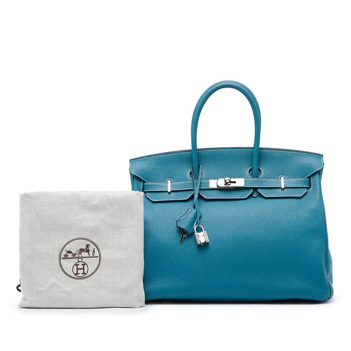 Hermès Birkin Retourne 35 Clémence Bleu – vue 6 – GABY PARIS