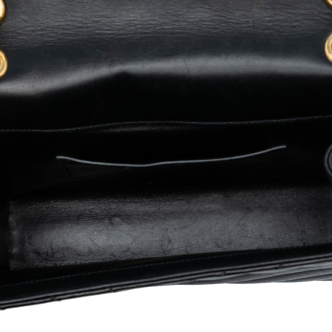 Saint Laurent Medium Chevron Cuir de veau Monogram Sac enveloppe